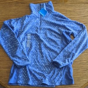 A fleece quarter zip pullover